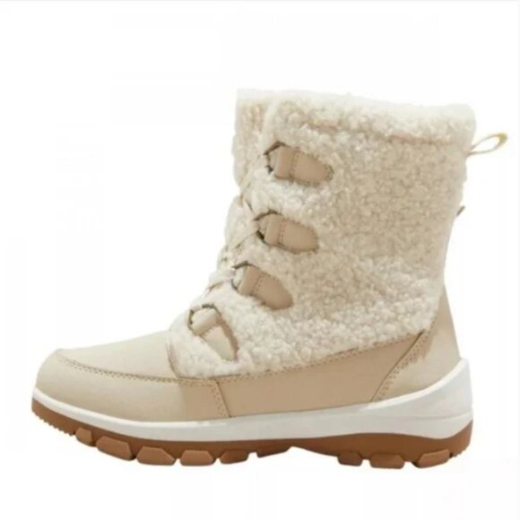 Women's Corie Winter Hiker Boots Shearling - Universal Thread™ Cream 10 - Picture 2 of 10